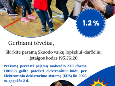 Skirkite paramą Skuodo vaikų lopšeliui-darželiui